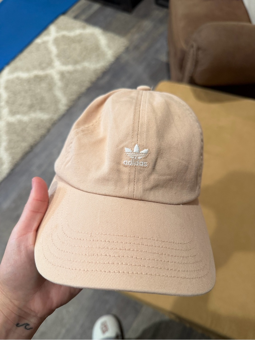 Adidas Dad Hat Baseball Cap in Light Peach Pink